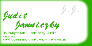 judit jamniczky business card